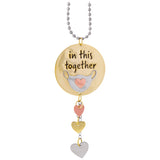 In This Together Mixed Metal Car Charm