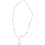 Mixed Metal & Silver Silk Necklace Wrap Bracelet