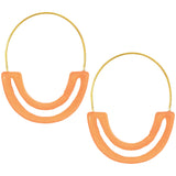 Carved Tagua Hoop Earrings