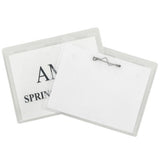 Pin Style Name Badges, Kit With Inserts, Clear, 3 1/2 X 2 1/4, 100/Bx, 94223