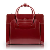 W Series | LAKE FOREST | 15 Leather Laptop Briefcase Red