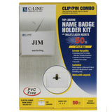Clip/Pin Combo Style Name Badges, Sealed With Inserts, 4 X 3, 50/Bx, 95743