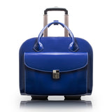 L Series | GRANVILLE | 15 Leather Wheeled Ladies Laptop Briefcase Navy