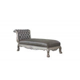 96275 Chaise W/1 Pillow - Vintage Bone White & Pu