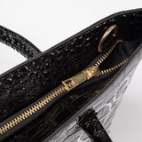 Patterned Paw Faux Leather Handbag