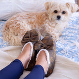 Super Cozy™ Leopard Paw Slippers With Large Bow
