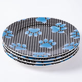 Paw Print Salad Plates - Set of 4