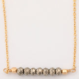 Gemstone Bar Gold Filled Necklace