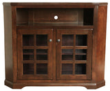 Poplar Tall Curve Corner Tv Stand In Chocolate Mousse