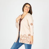 Pop of Paw Long Cardigan