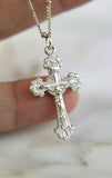 Crucifix Necklace in Sterling Silver