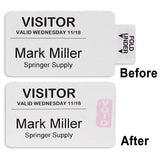 Time'S Up! One-Part Self-Expiring Security Badges For Direct Thermal Printers, 250/Bx, 97017
