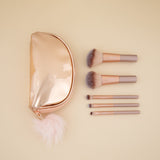 Cala® Icon Gold Make Up Face & Eye Brush Travel Set