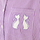 Pinstripe Pet Short Sleeve Button Up Shirt