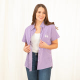 Pinstripe Pet Short Sleeve Button Up Shirt