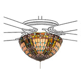 16W Fleur-De-Lis Fan Light Fixture
