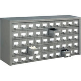 Global Industrial™ Steel Storage Drawer Cabinet 50 Drawers 36W X 9D X 17-3/4H Gray
