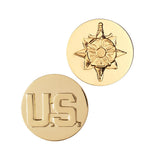 Army Enlisted Military Intelligence & U.S. STA-BRITE® Pin-on (pair)