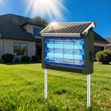 Solar Bug Zapper Outdoor, 4500V Mosquito Zapper with Panel Sensor, Waterproof Electric Fly Zapper for Garden Patio Camping