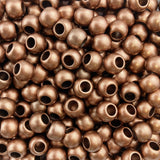 400 Acrylic Large Hole Beads for Crafts 8mm x 10mm Acrylic Barrel Beads with 4.8mm Large Hole, Matte Grey Brown