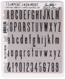 Stampers Anonymous Tim Holtz Cling Rubber Stamp Set, 7 by 8.5Inch, Tall Text