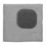 MUkitchen Microfiber Dishcloth With BuiltIn Scrubber, 12 by 12Inches, Nickel