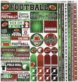 REMINISCE Variety Cardstock Stickers 12x12Football, 12 by 12, Multicolor