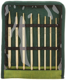 Knitters Pride KP900586 Bamboo Interchangeable Tunisian Crochet Hook Set , Green
