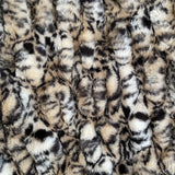 Plutus Natural Leopard Sharpei Faux Fur Luxury Throw Blanket 90In X 90In