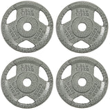Fitvids Cast Iron Plate Weight Plate for Strength Training and Weightlifting, 1-Inch Center, 2.5LB (Set of 4)