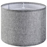 Gray Drum Lamp Shades Medium 13 Top x 13 Bottom x 10 High (Spider) Traditional Lampshades for Table Lamp & Bedside Lamp - Assemb