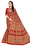 TAMAIRA FASHION Womens Plain Weave Pure Cotton Saree Without Blouse Piece(2336_Red)