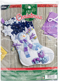 Bucilla Felt Applique Stocking Kit (18Inch), Frosty Night