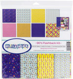 Reminisce 90s Flashback Scrapbook Collection Kit Paper Crafts, Multi Color Palette