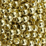 200 Acrylic Large Hole Beads for Crafts 10mm x 12mm Acrylic Barrel Beads with 5.7mm Large Hole, Shiny Gold