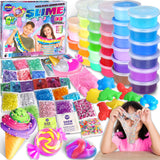 33 Cups Jumbo Slime Kit for Kids, FunKidz Premade Ultimate Slime Pack to DIY Soft, Cloud, Clear, Butter, Glitter, Glow in Dark S
