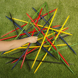 Jumbo Pick Up Sticks Classic Wooden Game, Outdoor or Indoor Fun Strategy and Coordination Game for Adults and Kids by Hey! Play!