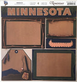 Minnesota Collage 12 x 12 Scrapbook Paper 1 Sheet (SFL023)