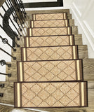 Gloria Rug Non-Slip Rubber Back Stair Treads - Skid Resistant Stair Mats - Set of 7 (8.5 x 26) (7, Stair-1985)