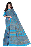 TAMAIRA FASHION Womens Plain Weave Pure Cotton Saree Without Blouse Piece(2336_Turquoise)