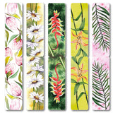 woopme Floral Pattern Bookmark Magnetic for Students Book Lovers Readers Gift Magnetic Page Clips Folding 5 PCs