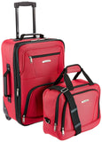Rockland Fashion Softside Upright Luggage Set,Expandable, Red, 2Piece (14/19)