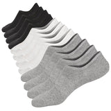 Mottee&Zconia Mens&Womens No Show Socks Low Cut Casual Invisible No See Athletic Sock Non-slide 6 Pairs Grey