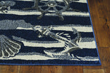 Kas Rugs Lucia Blue Seashore 23 X 45 Indoor/Outdoor Accent Rug