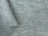 100% Linen Fabric - Yarn Dyed Chambray, Pre-Washed, Lightweight Crisp & Cool Handfeel, 52-54 Wide - The Linen Lab (Dusty Green 6