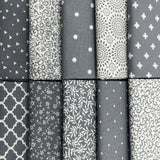 Quiltable 10Pcs Floral Cotton Fat Quarters Fabric 18 x 21 for Sewing & Quilting Bundles and DIY Craft Patchwork (Multy 1)