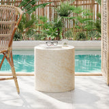 Christopher Knight Home Outdoor Round Side Table,Patio Garden Stool End Coffee Table,Decorative Accent Table for Patio,or Balcon