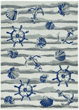 Kas Rugs Lucia Ivory Seashore 23 X 45 Indoor/Outdoor Accent Rug