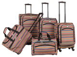 American Flyer Gold Coast 5Piece Spinner Luggage Set, Pink, One Size