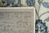 Kas Rugs Heritage Ivory/Blue Elegance 5'3 X 7'8 Plush Accent Rug